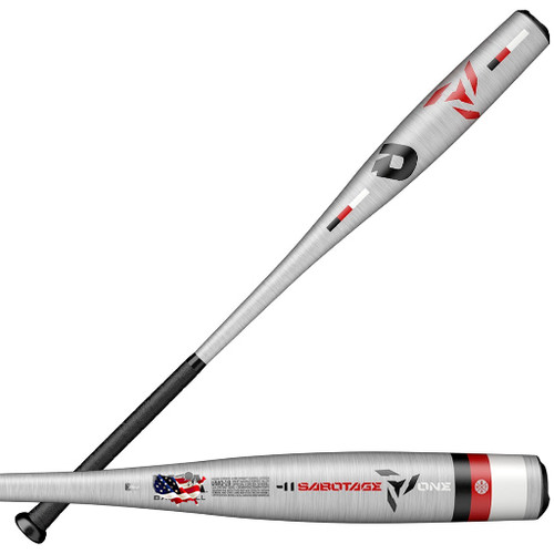 2019 DeMarini Sabotage One Alloy Youth 2018+ Baseball Bat, -11 Drop, 2-3/8 in Barrel, WTDXUMO-19