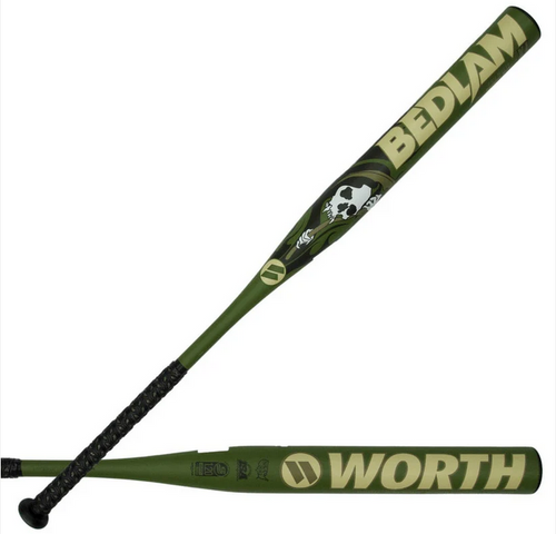 2024 Worth Bedlam Military Worlds XL Endloaded USSSA Slow Pitch Softball Bat, 12.75 in Barrel, WSU4MWB1L